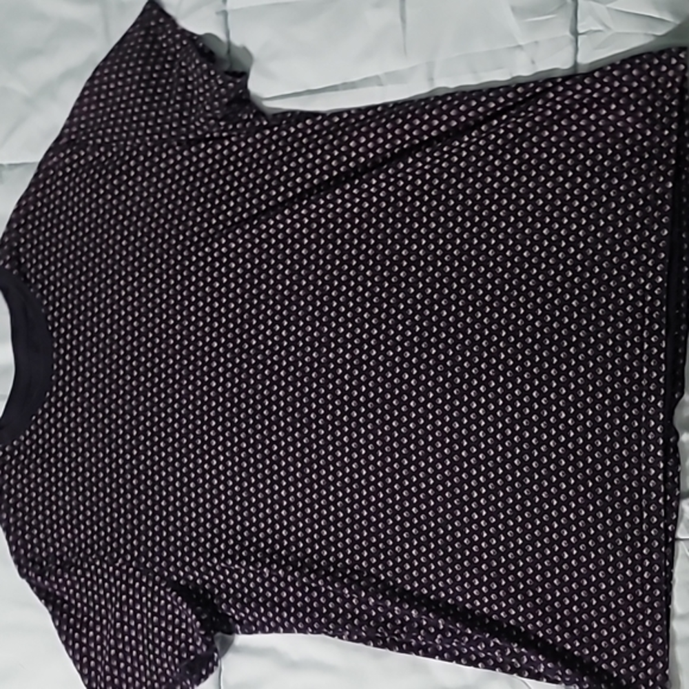 Goodfellow Co. Tee Shirt Black With‎ Tan Diamond Patter. Men's (L) Great Cond.